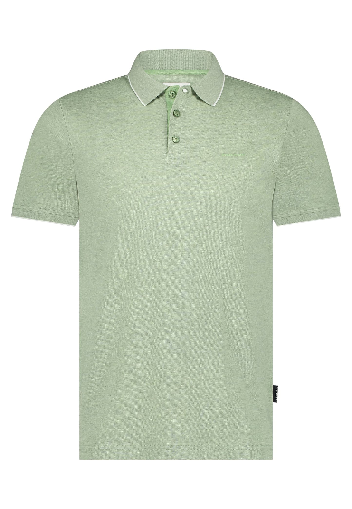 Green mercerized cotton regular fit polo State of Art - 15477/3693