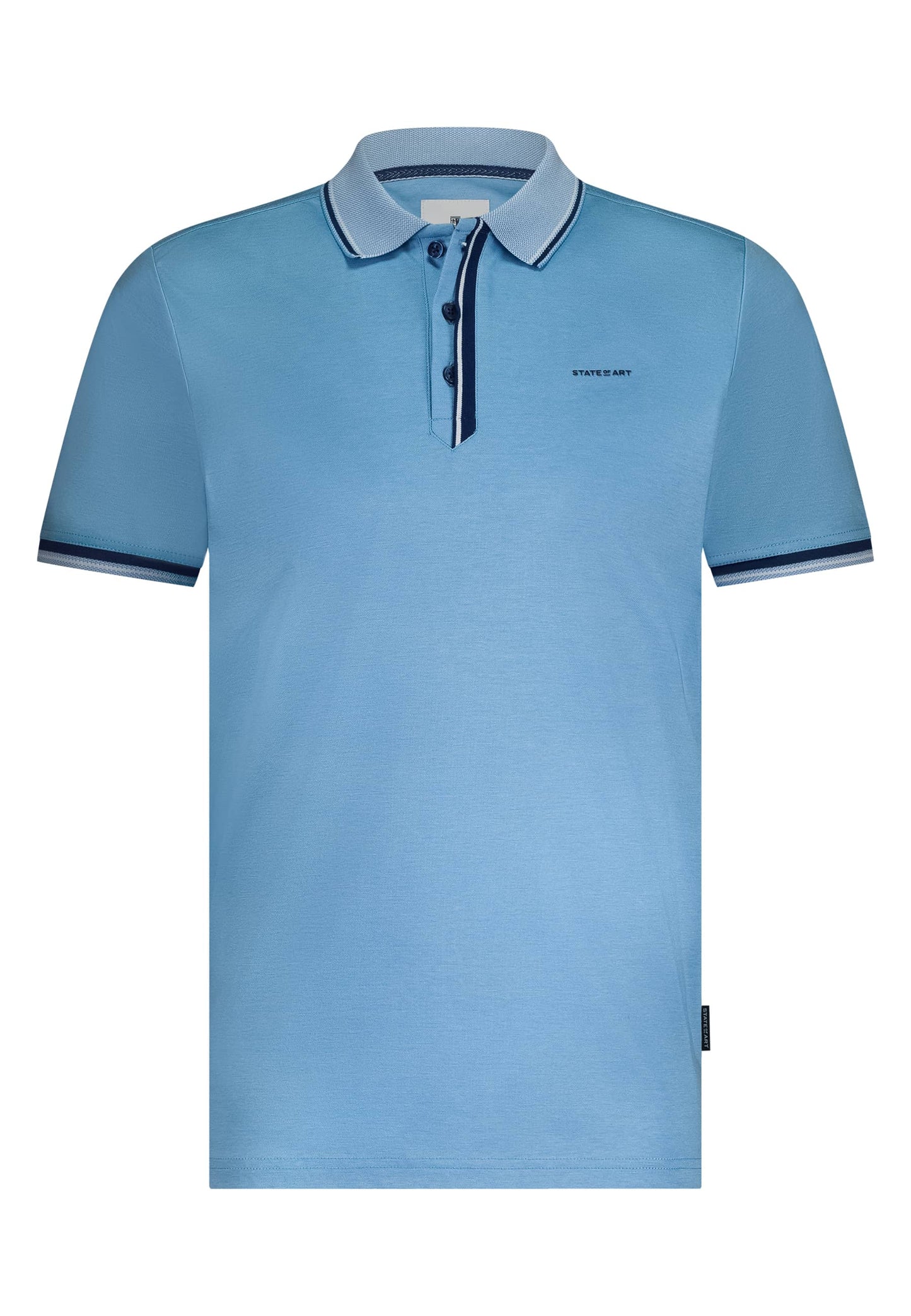 Blue cotton regular fit polo State of Art - 15412/5317