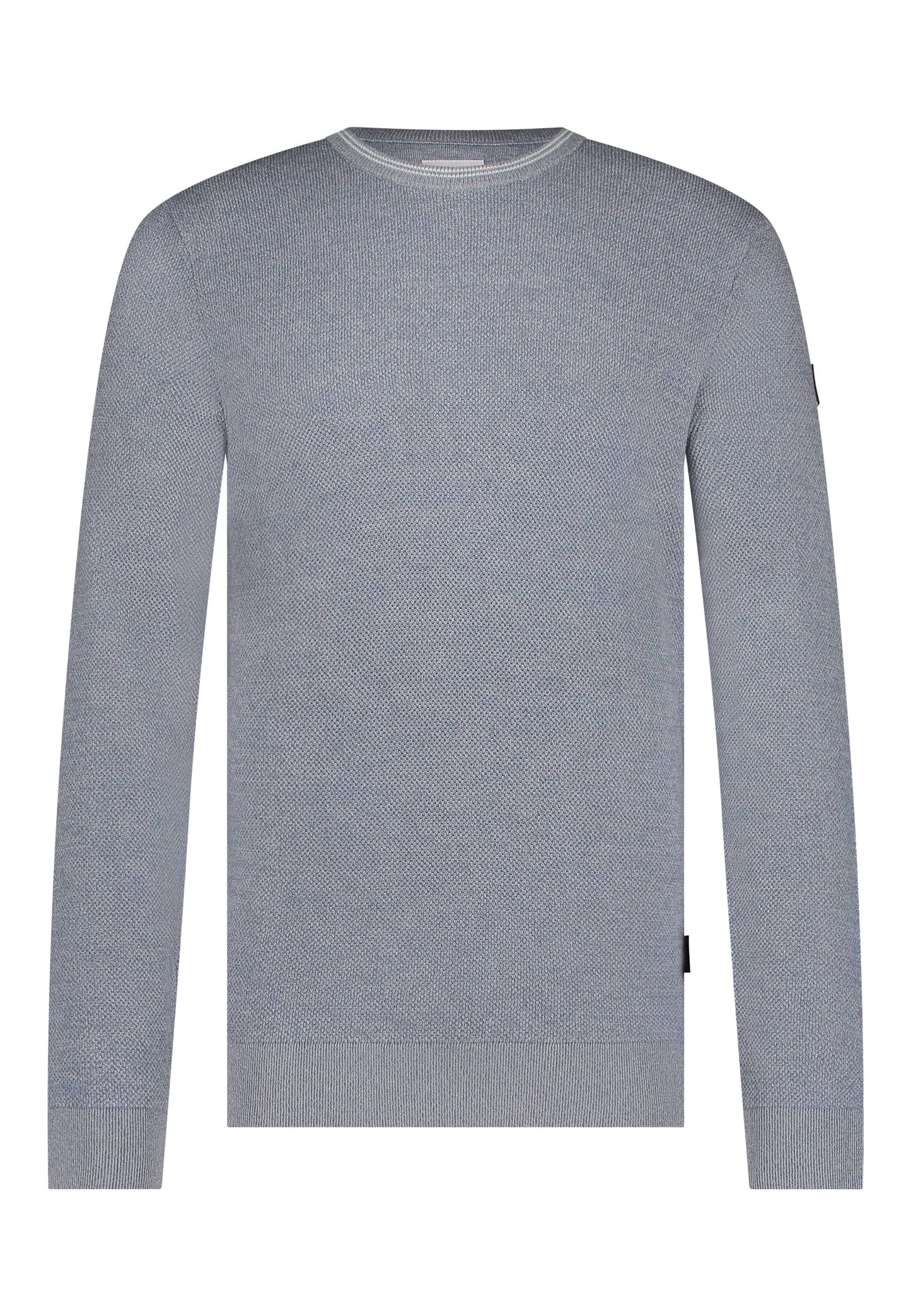 Blauwe gestructureerde katoenen pullover State of Art - 15076/5693