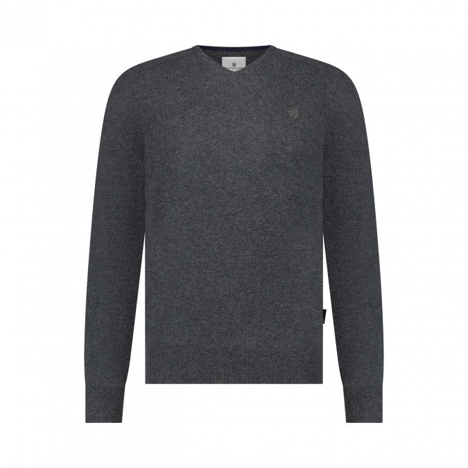 Bruine wollen V-hals trui State of Art - 23000/8400