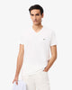 Navy katoenen V-hals T-shirt Lacoste - TH6710/166