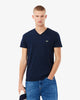 Wit katoenen V-hals T-shirt Lacoste - TH6710/001