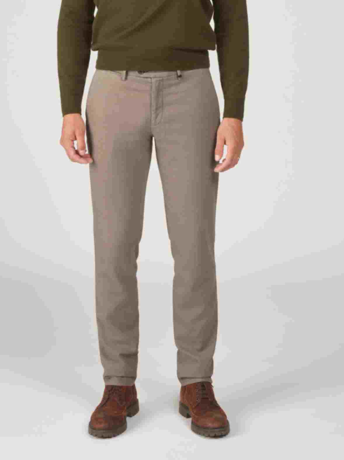 Ecru cotton regular fit trousers Zilton - Magnus-P 27/112