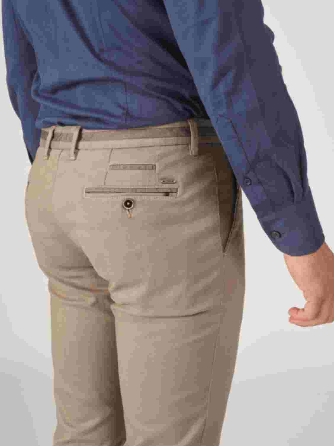 Green slim fit cotton trousers Zilton - Steam-P 39/571