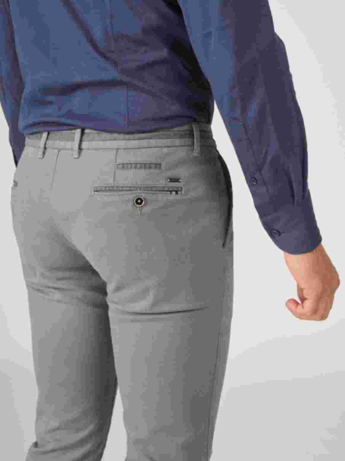 Green slim fit cotton trousers Zilton - Steam-P 39/571