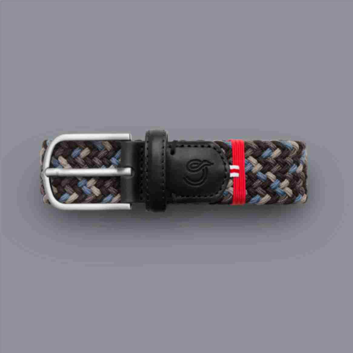 Blue grey elastic woven belt La Boucle - Brooklyn