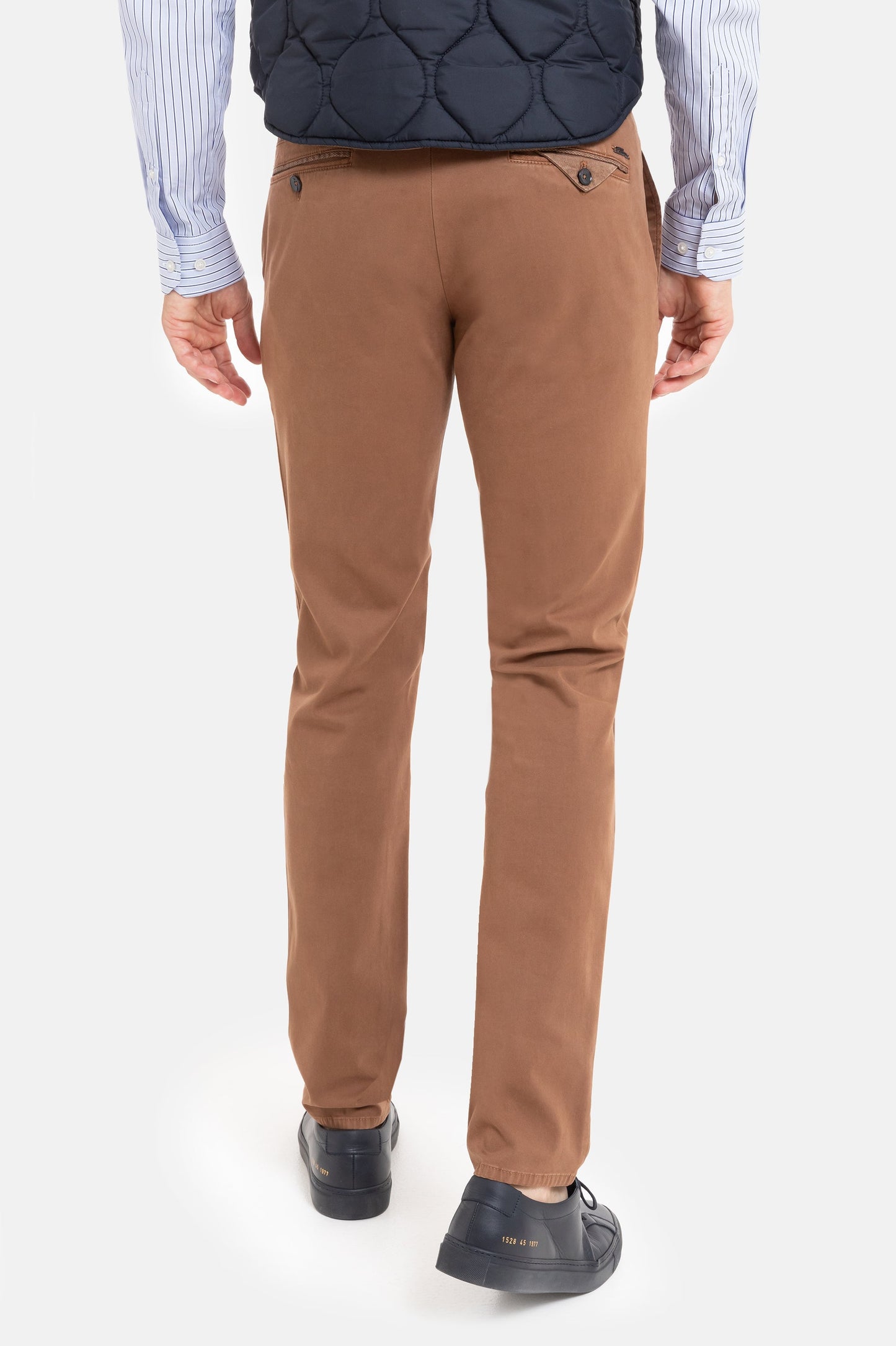 Brown cotton regular fit trousers Magnus Zilton - 20/452