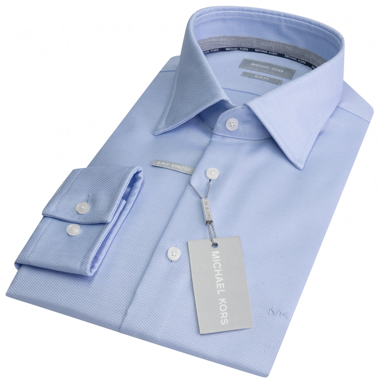 Light blue cotton slim fit shirt Michael Kors MD0DS01035 455