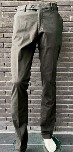 Groene katoenen low fit broek Limo Per Steff - 0476/313
