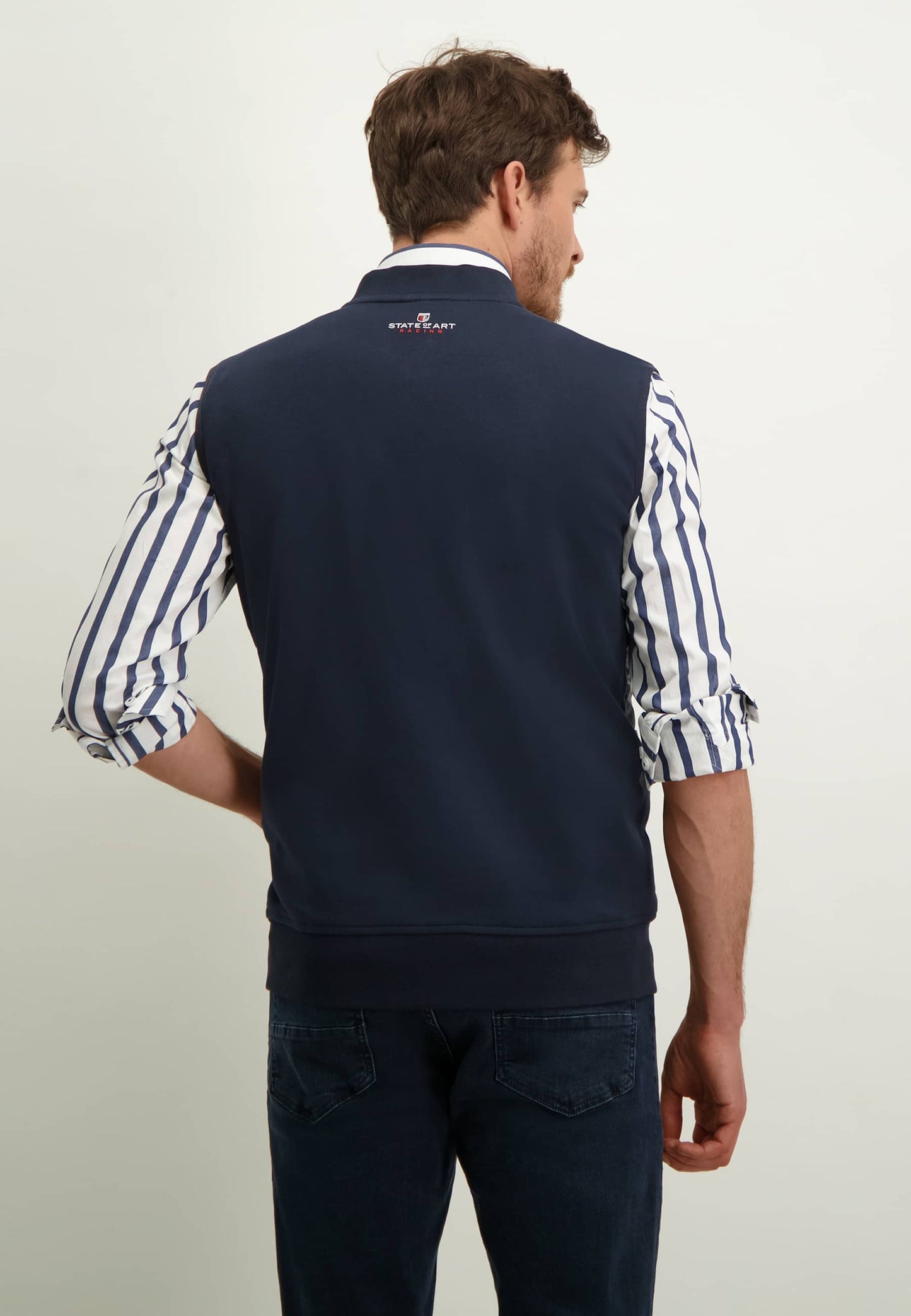 Navy cotton bodywarmer State of Art - 13975/5900