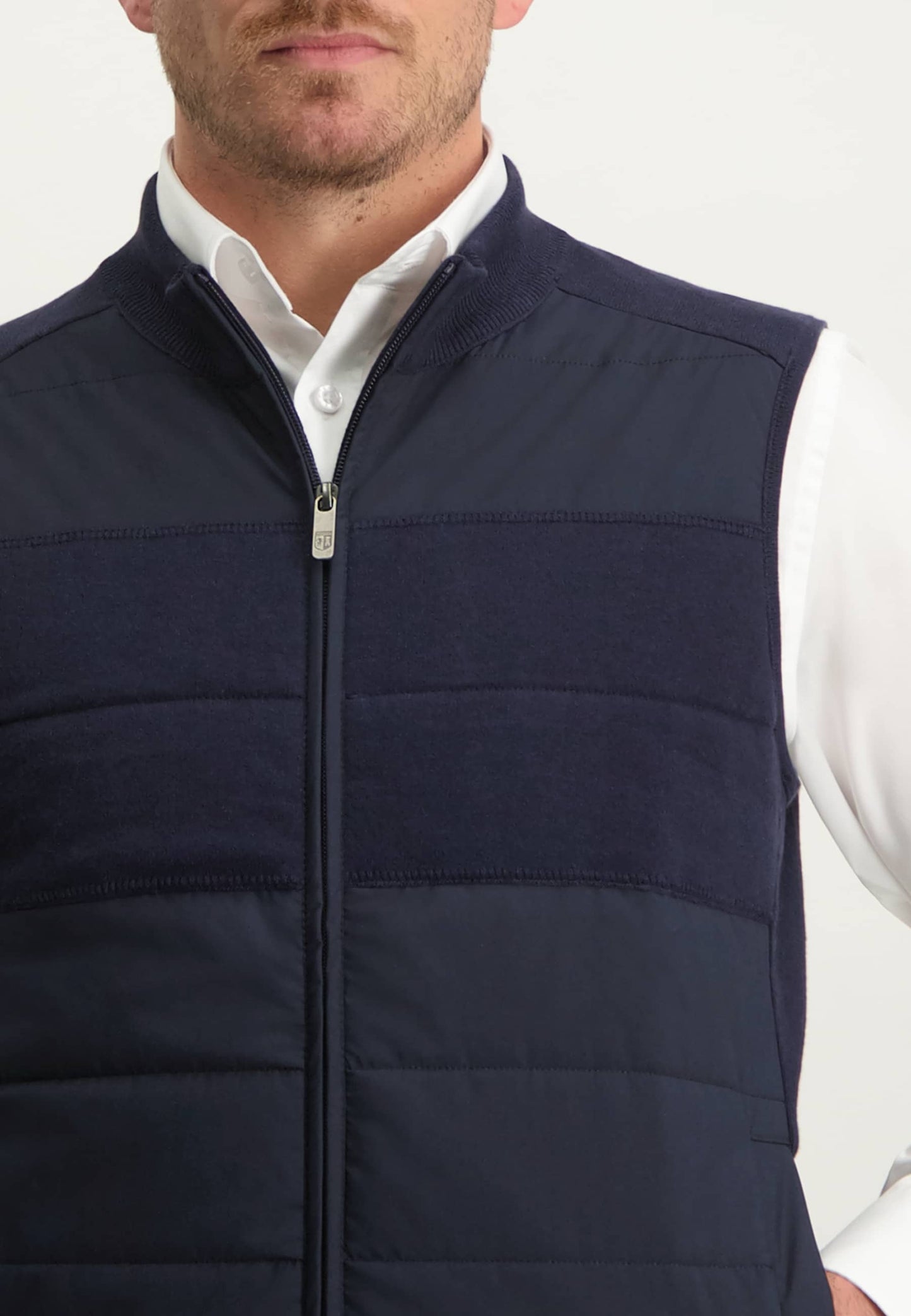 Navy cotton sleeveless cardigan State of Art - 13010/5900