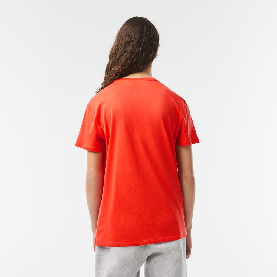 Lichtblauw katoenen T-shirt met ronde hals Lacoste - TH6709/HBP