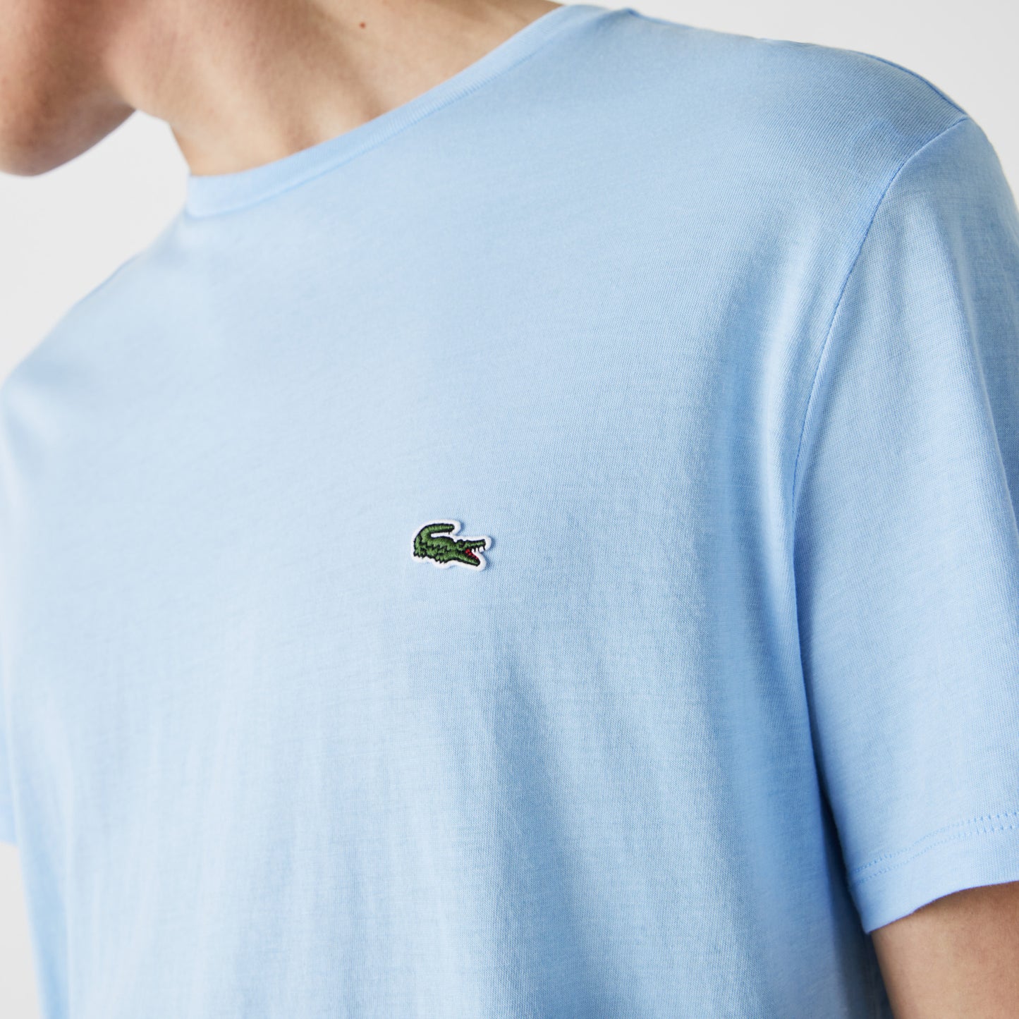 Oranje katoenen T-shirt met ronde hals Lacoste - TH6709/02K