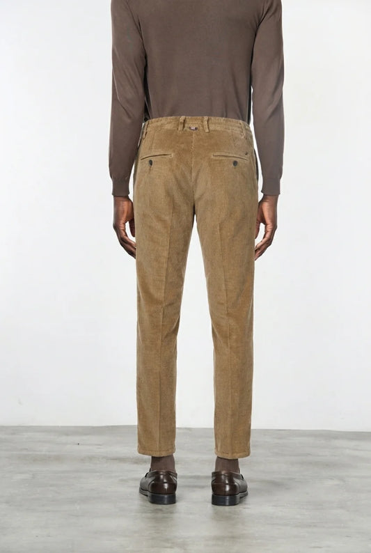 Beige corduroy slim fit trousers Mason's - Torino VBE014/341