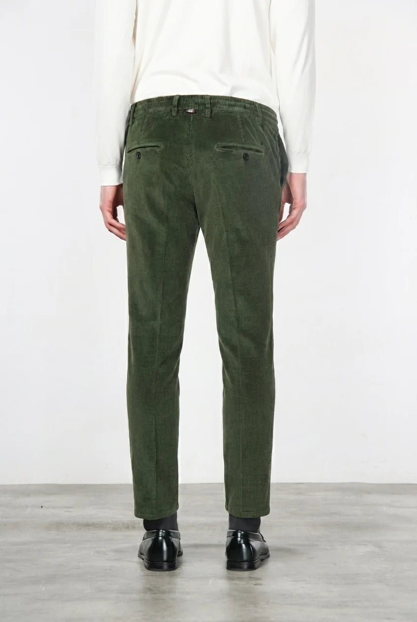 Beige corduroy slim fit broek Mason's - Torino VBE014/341