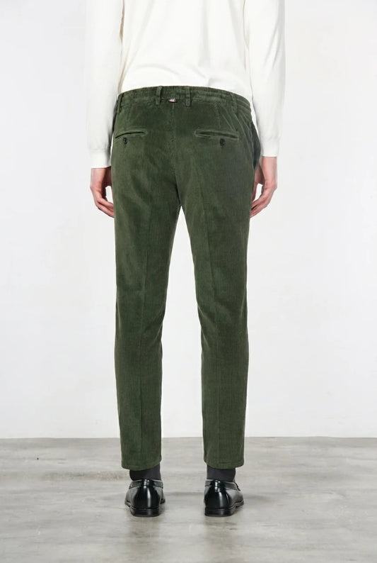 Green corduroy slim fit trousers Mason's - Torino VBE014/464