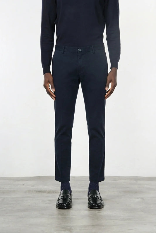 Navy cotton regular fit trousers Mason's - Paris MBE177/309