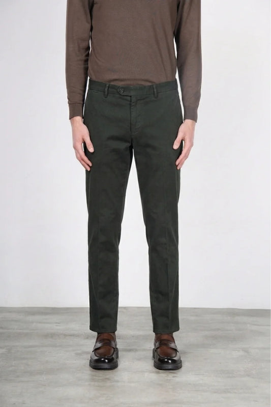 Green cotton regular fit trousers Mason's - Paris MBE177/464
