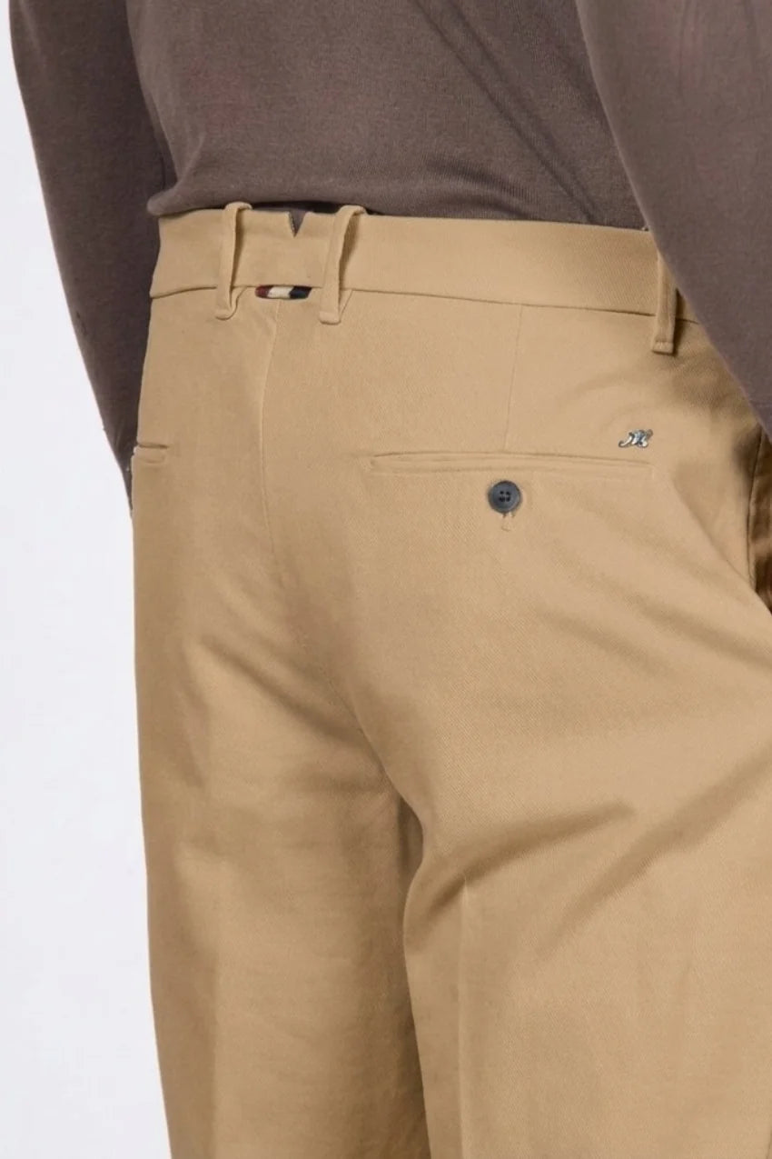 Beige cotton regular fit trousers Mason's - Paris MBE177/594