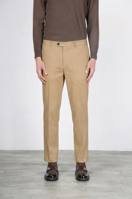 Beige cotton regular fit trousers Mason's - Paris MBE177/594