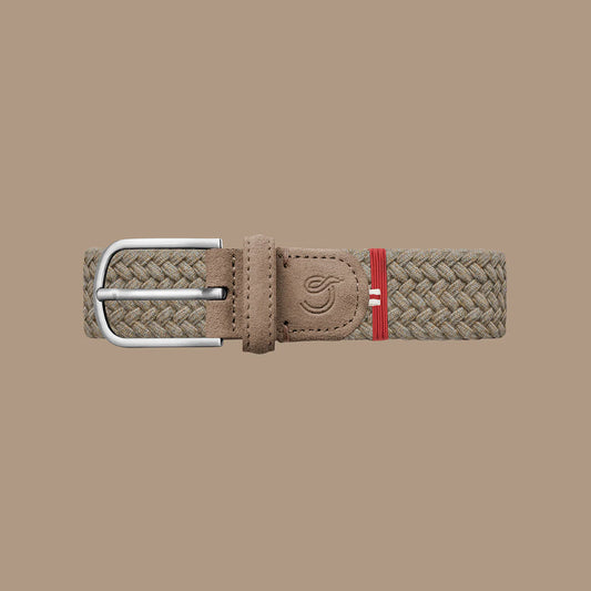 Beige suede wool effect elastic woven belt La Boucle - Aberdeen