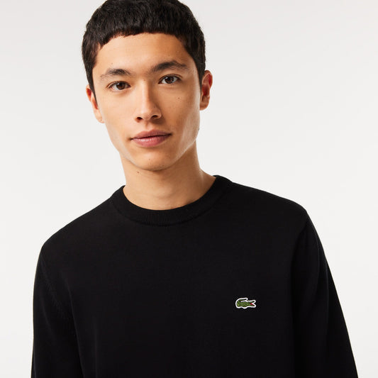 Black cotton crew neck pullover Lacoste - AH1985/031