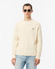 Offwhite cable crew neck woolen pullover Lacoste - AH2924-53/XFJ