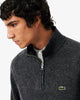Dark grey woolen half zip pullover Lacoste - AH3052-53/050
