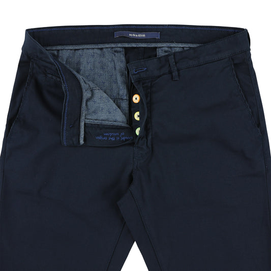 Navy cotton slim fit trousers Atelier Noterman - 1589/229