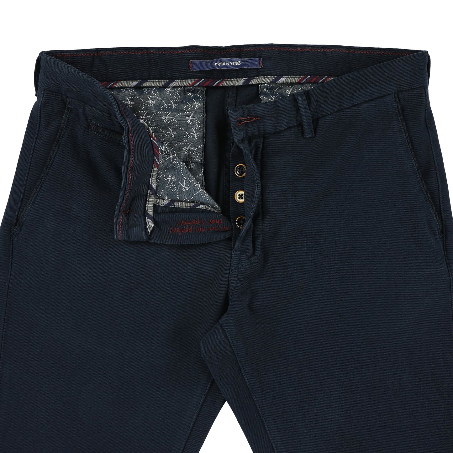 Navy cotton slim fit trousers Atelier Noterman - 1683/229