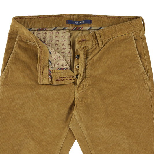 Camel corduroy slim fit broek Atelier Noterman - 1585/518