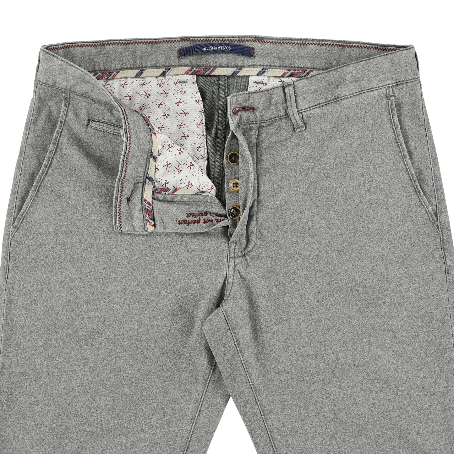Grey cotton slim fit trousers Atelier Noterman - 1727/710