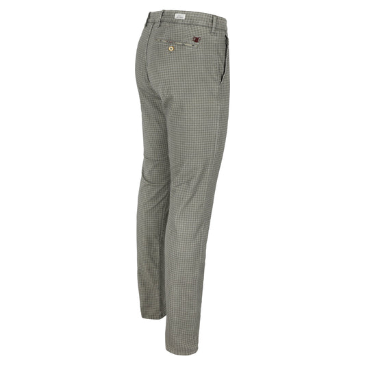 Taupe checkered cotton slim fit trousers Atelier Noterman - 1729/741