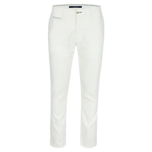 White cotton linnen slim fit trousers Atelier Noterman - 1762/020