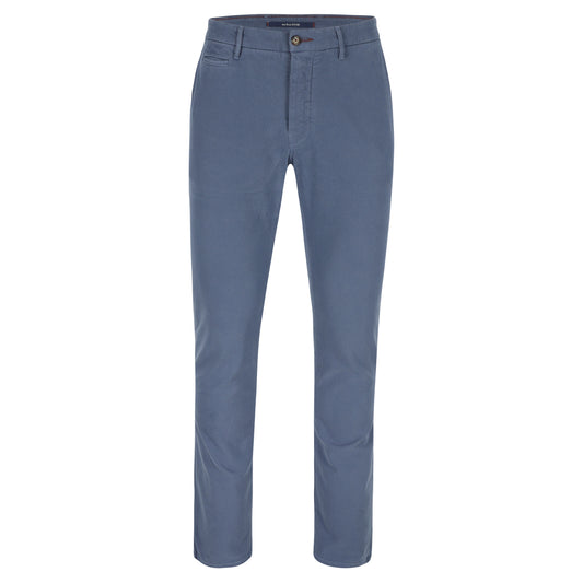 Blauwe katoenen slim fit broek Atelier Noterman - ATN05-A72 1803/266