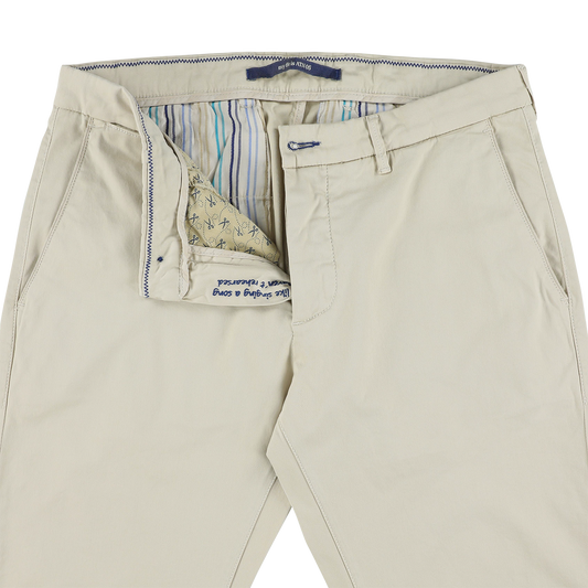 Beige cotton slim fit trousers Atelier Noterman - ATN05-A76-1589/737
