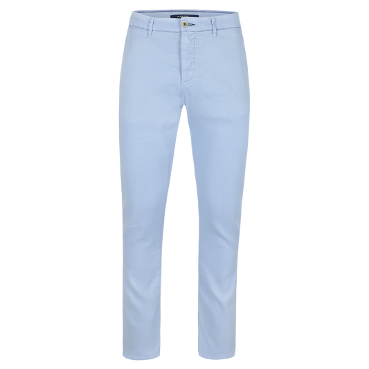 Lightblue cotton linnen slim fit trousers Atelier Noterman - ATN05-A76 1762/222