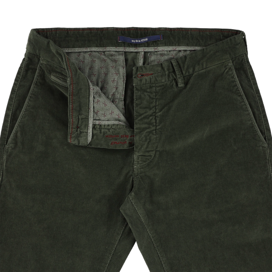 Green corduroy slim fit trousers Atelier Noterman - ATN05-A78 1585/372