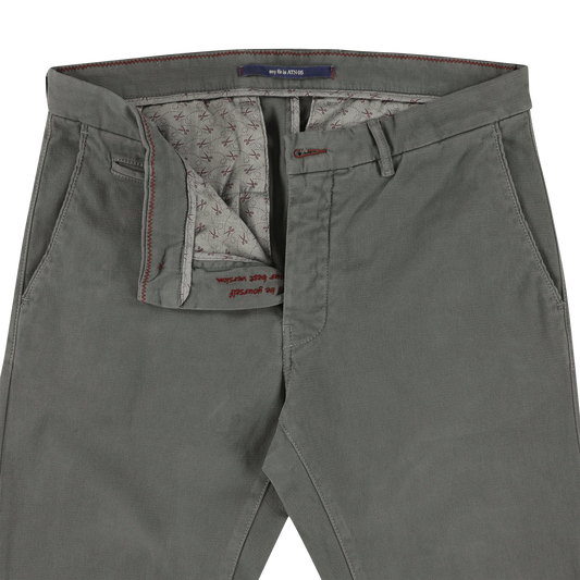 Dark grey cotton slim fit trousers Atelier Noterman - ATN05-A78 1803/935