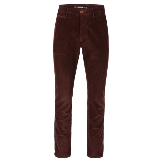 Burgundy moleskin slim fit trousers Atelier Noterman - ATN05-A78 1950/408