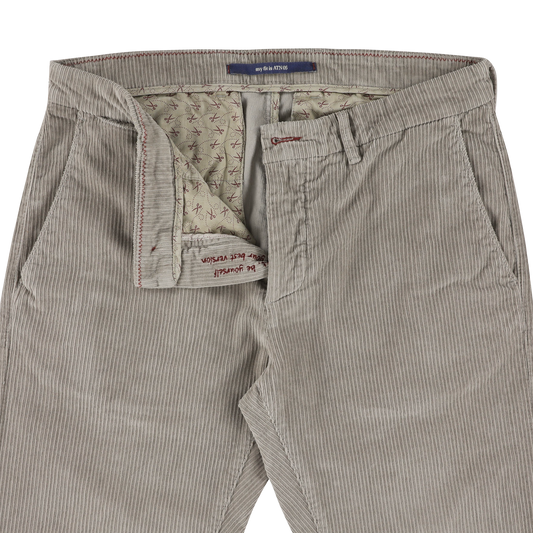 Beige corduroy slim fit trousers Atelier Noterman - ATN05-A79 1802/726