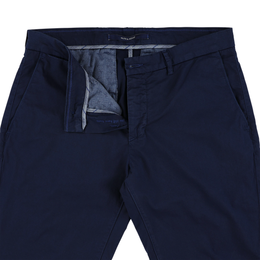 Navy katoenen slim fit broek Atelier Noterman - ATN05-A82 2035/216
