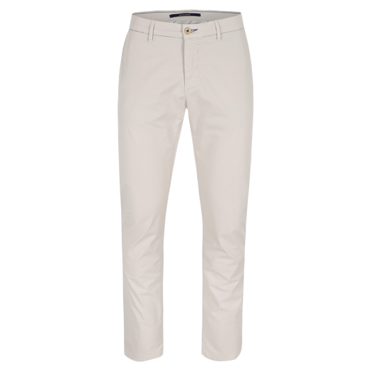 Ecru katoenen slim fit broek Atelier Noterman - ATN05-A82 2035/706