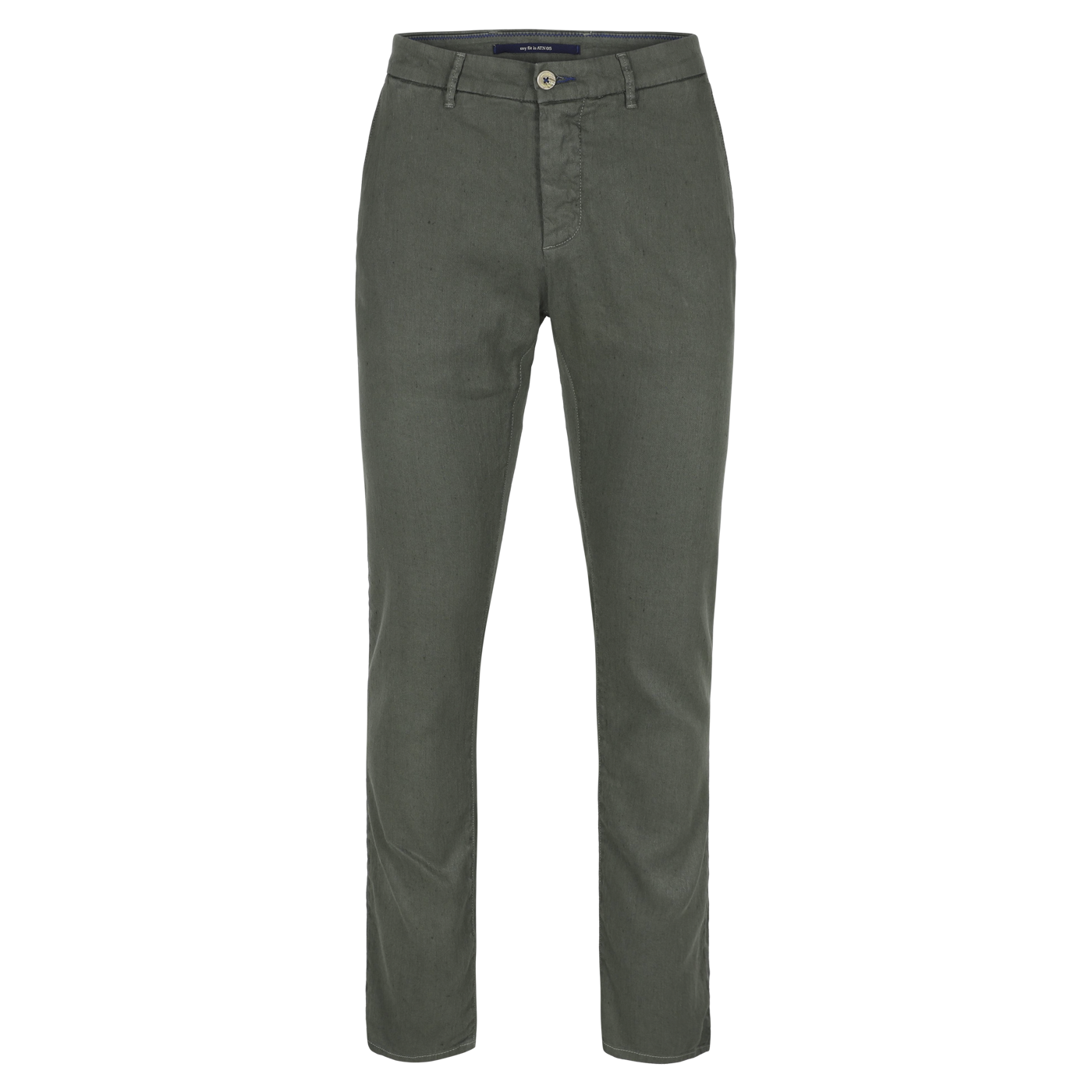 Groene katoenen linnen slim fit broek Atelier Noterman - ATN05-A84 1762/348