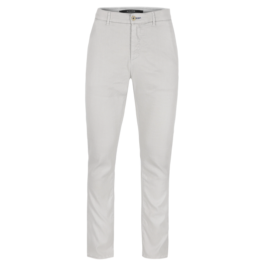 Ecru katoenen linnen slim fit broek Atelier Noterman - ATN05-A84 1762/706