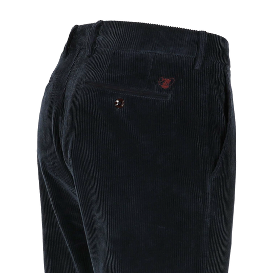 Navy corduroy slim fit broek Atelier Noterman - ATN05-A89 2052/018