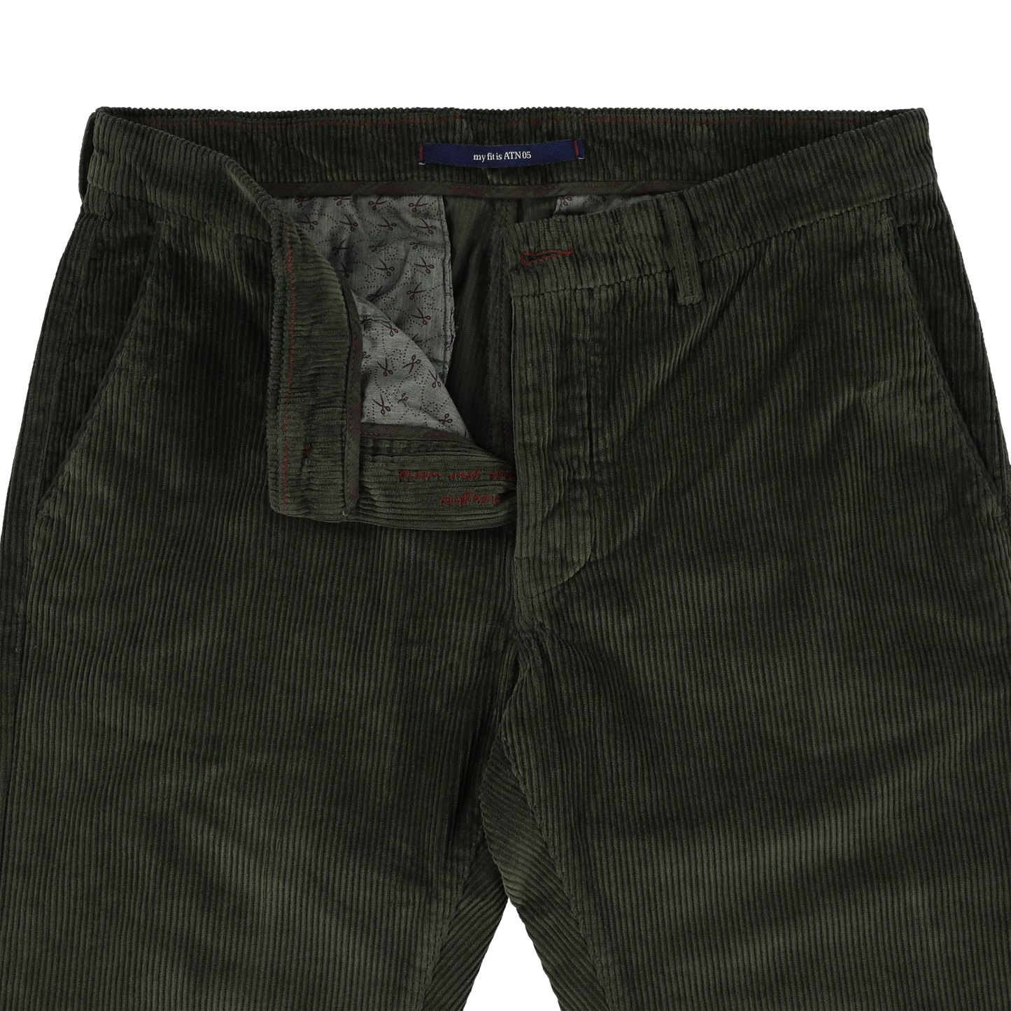 Dark green corduroy slim fit trousers Atelier Noterman - ATN05-A89 2052/333