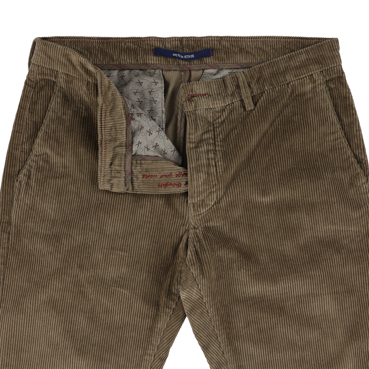 Dark green corduroy slim fit trousers Atelier Noterman - ATN05-A89 2052/333