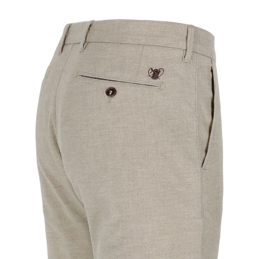 Zandkleurige slim fit broek Atelier Noterman - ATN05-A90 1937/091