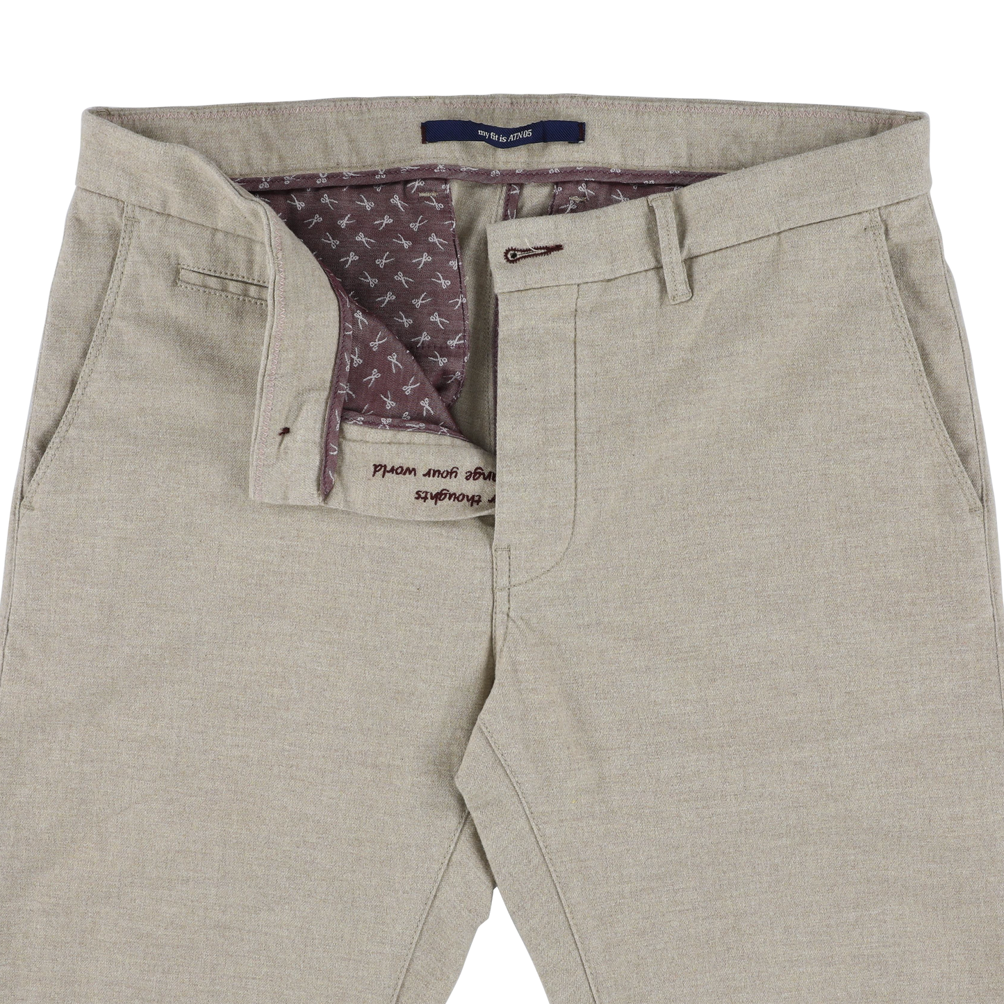 Light grey slim fit trousers Atelier Noterman - ATN05-A90 1937/725